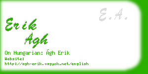 erik agh business card