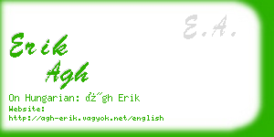 erik agh business card